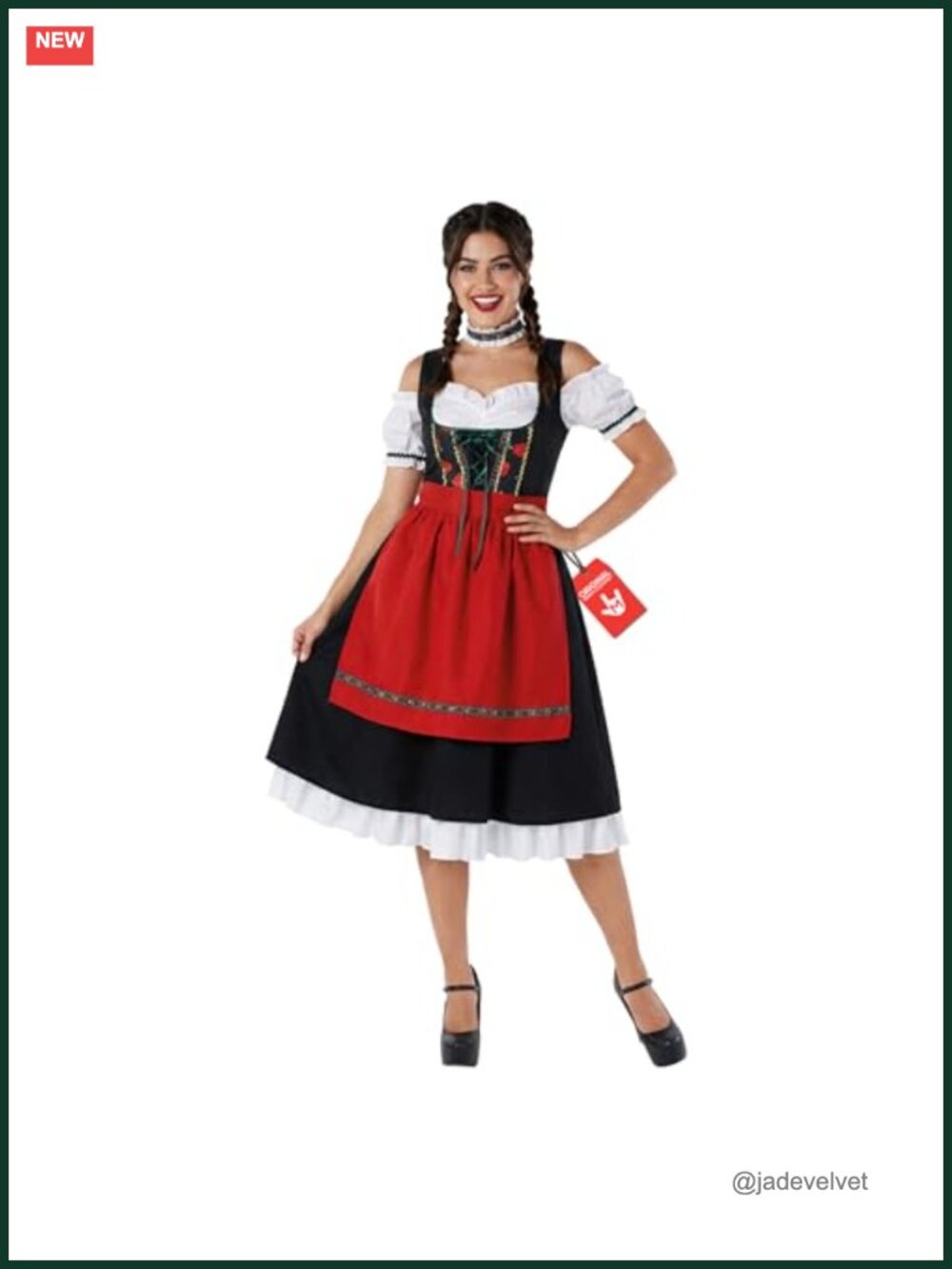 Dirndl Dress Women Oktoberfest Costume Traditional Bavarian Dress with